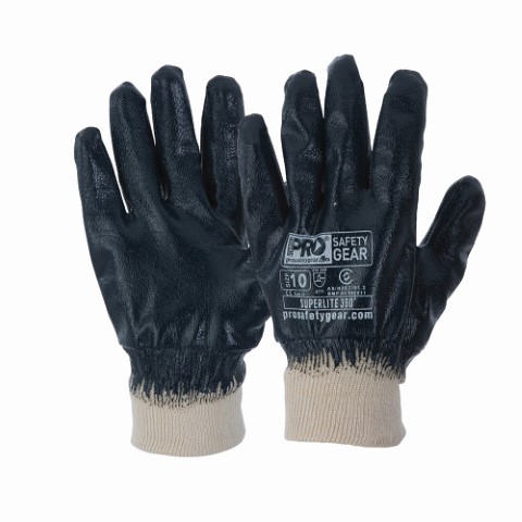 PRO GLOVE NITRILE DIPPED SUPER-LITE FULL DIP BACK LARGE 